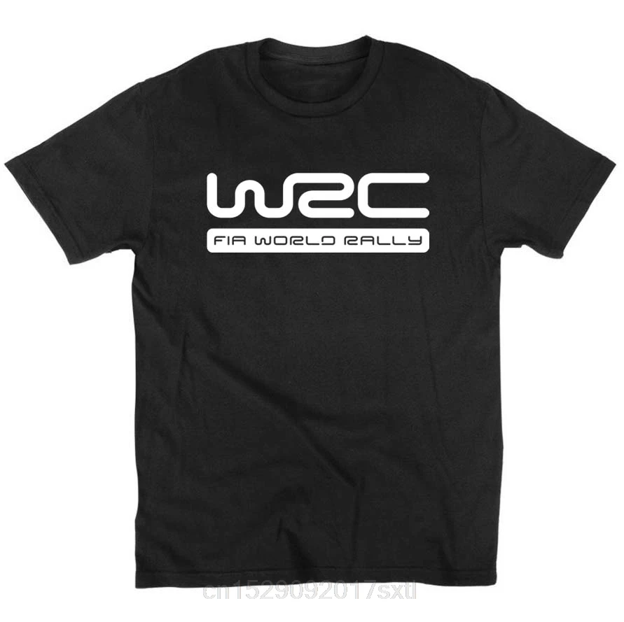 Футболка мужская с принтом логотипа wrc хлопковая рубашка круглым вырезом и