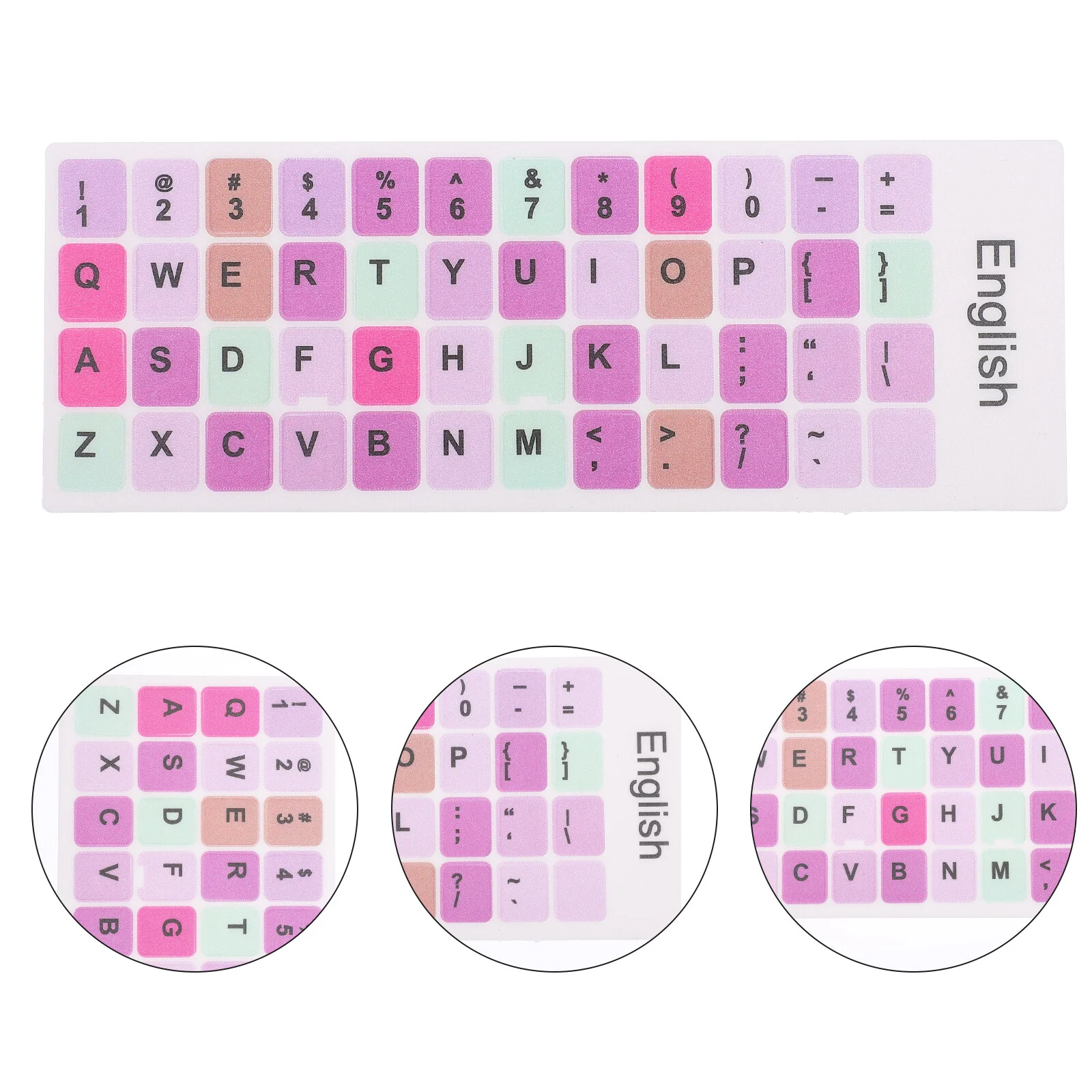 

2 Sheets Key Caps Keyboard Keycap Decorative Sticker Replacement Laptop Abs English Letters Computers Language