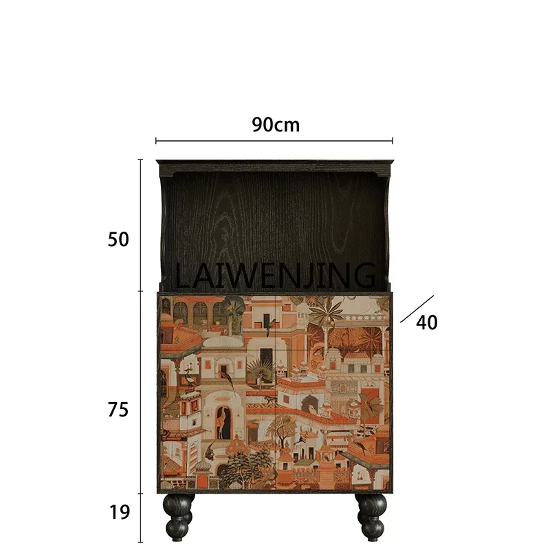 SGF обеденный боковой шкаф из цельного дерева встроенное хранилище у стены для