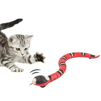 automatic cat toys interactive smart sensing snake tease toys for cats funny usb rechargeable cat accessories for pet dogs play