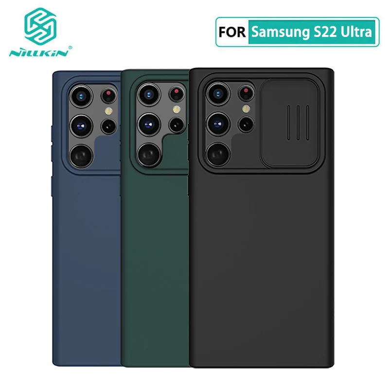 

Для Samsung S22 Ultra Чехол NILLKIN Жидкий Гладкий Силиконовый Слайд Защитный Чехол Для Камеры Для Samsung Galaxy S22 Plus Чехол