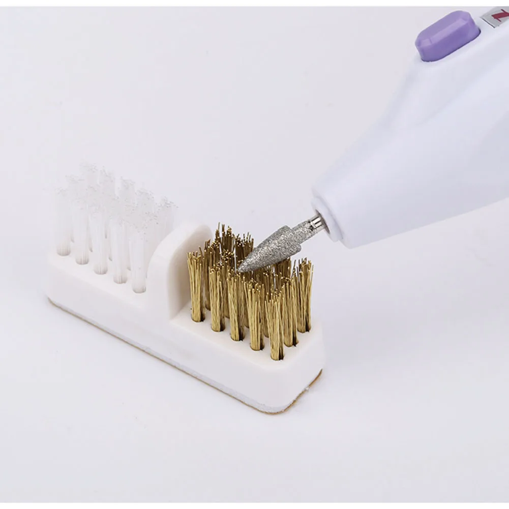 

1/3PCS Drill Bit Cleaning Brushes Copper Wire Plastic Handle Brushes Cleaning Grinding Head Remove Dust Tools