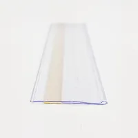 H5cm Plastic PVC Clip Holder on Shelf Rack Merchandise Price Talker Sign Label Display Data Strips Adhesive Tape long 100pcs
