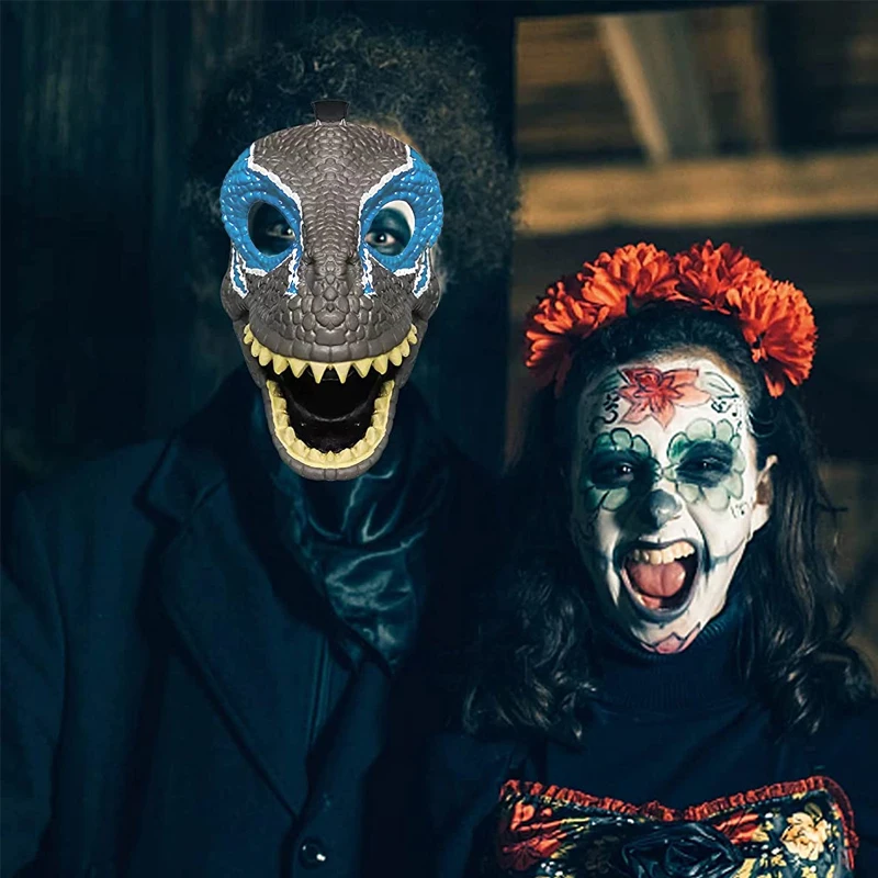 2022 Хэллоуин маска динозавра страшный Дракон головной убор для взрослых детей