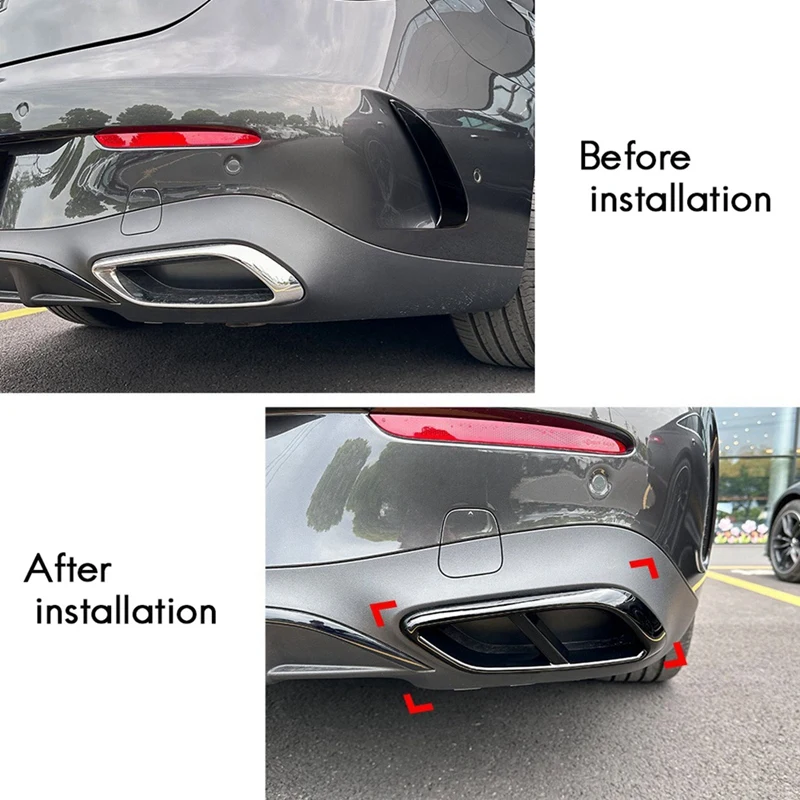 Отделка выхлопной трубы автомобиля наклейки на крышку для Mercedes-Benz CLE Coupe C236 2024 + AMG