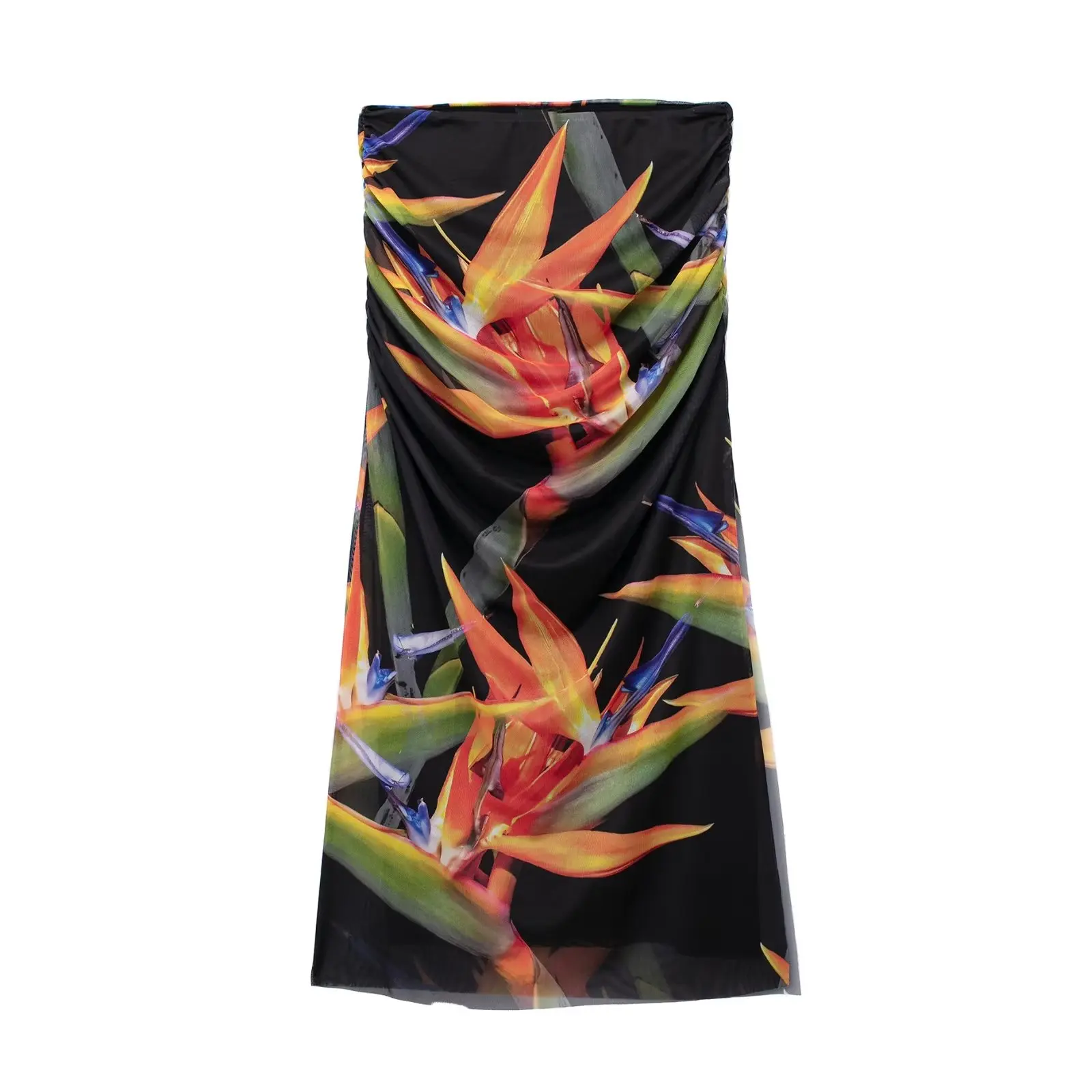 

Женское Плиссированное Сетчатое платье с принтом, женское цветное банкетное платье средней длины с завышенной талией, женская летняя одежда 2023, Y2K