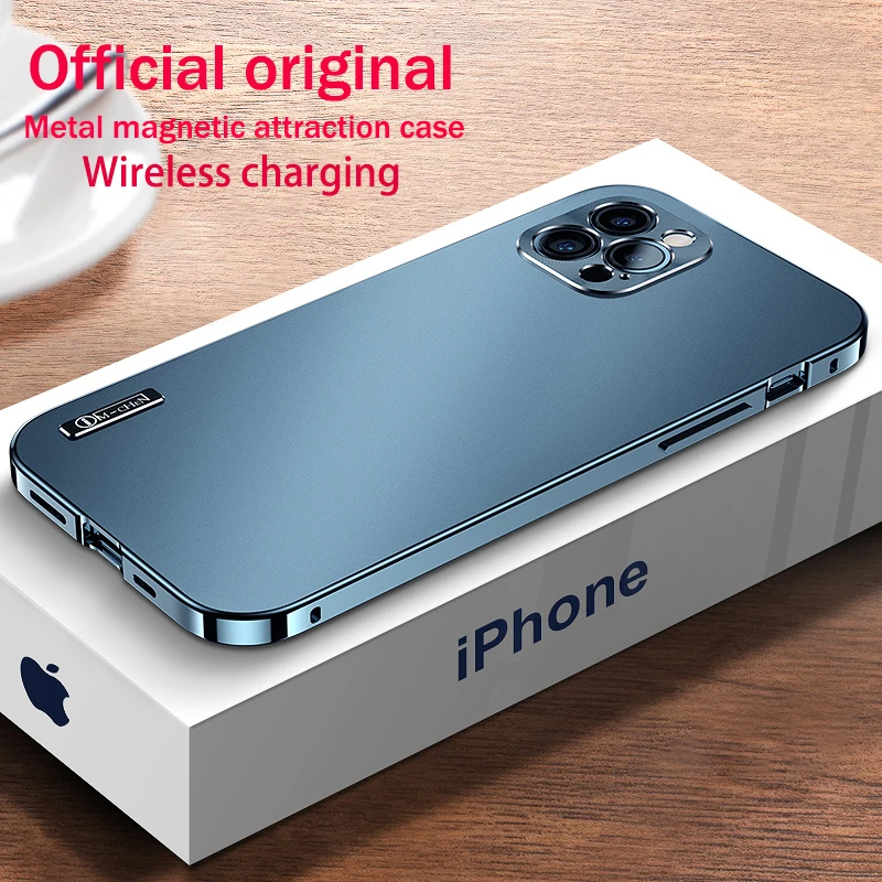 

2023 NEW Metal Aluminium Alloy Case for iPhone 14 13 12 11 Pro Max Camera Lens Protective Case iphone Original Color Phone Cover