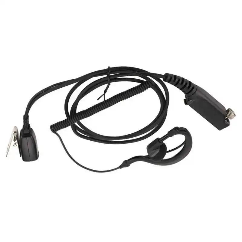 G Shape Headset Mic PTT Reinforced Plug and Play Hands Free Walkie Talkie Earpiece with Mic PTT for Sepura STP8000