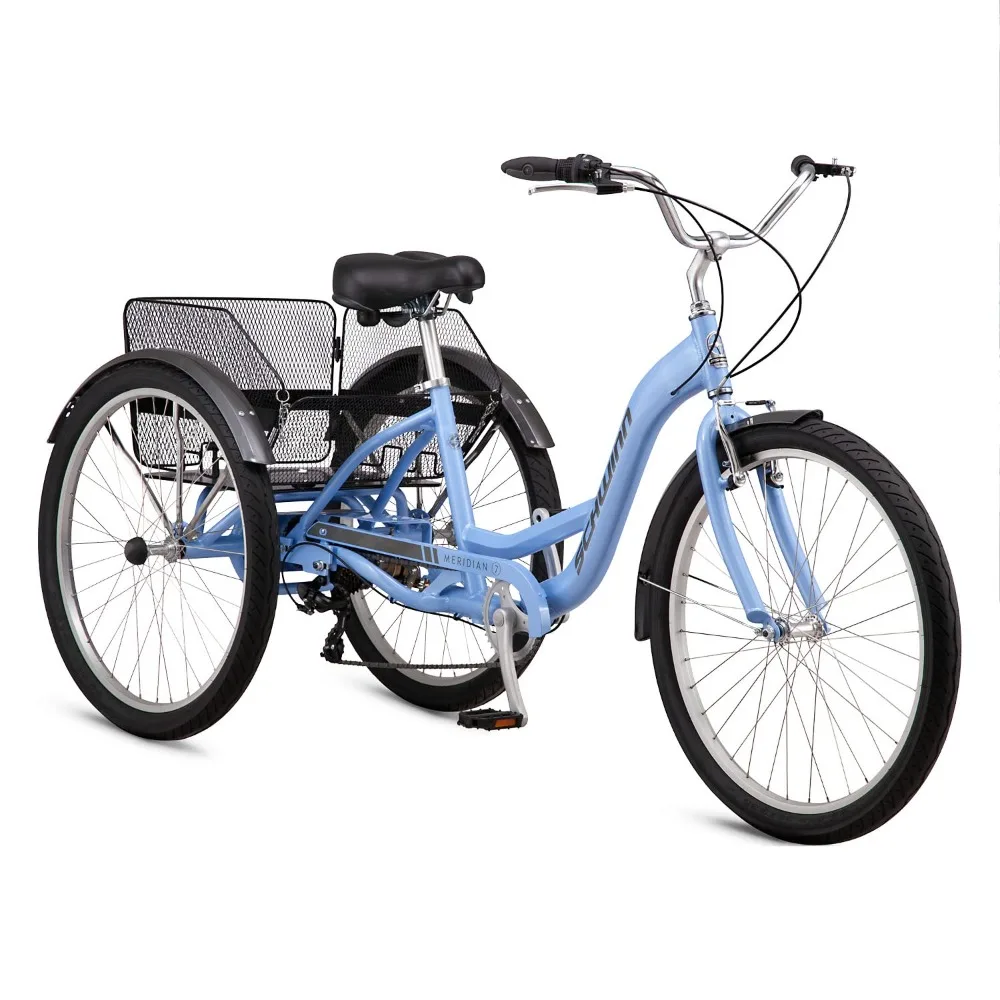 

Трехколесный велосипед для взрослых Schwinn, трехколесный пляжный прогулочный велосипед, 26-дюймовые колеса, регулируемые Рули, большое сиденье для прогулочного велосипеда
