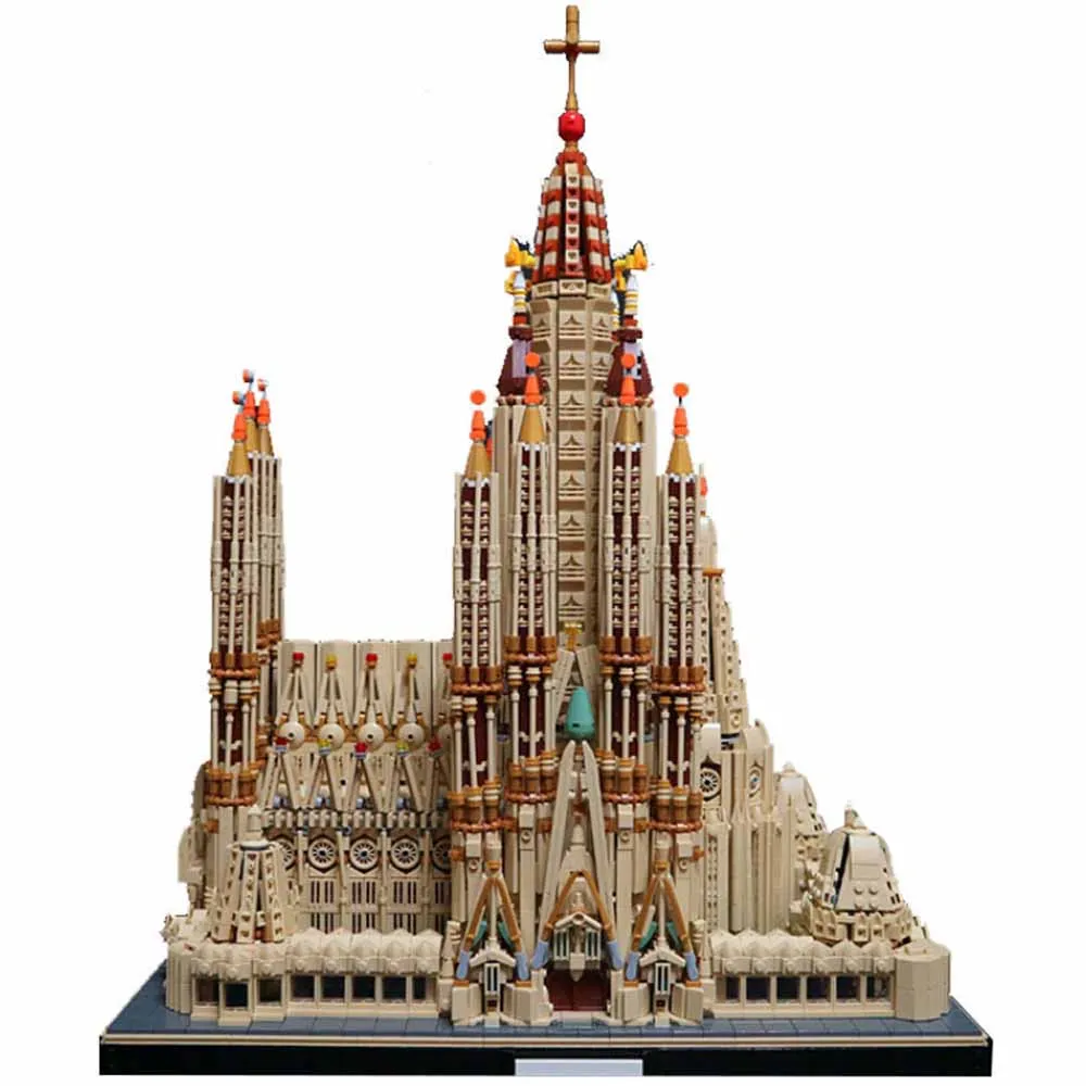 

MOC Spanish Architecture Church Sagrada Familia Set Builidng Blocks Bricks Sightseeing Attractions Chapel Barcelona Toy Kid Gift