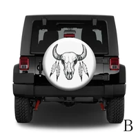 spare tire covercow skullcow skull rimcowboy travel tire decoration jeep suv rv decoration car accessories