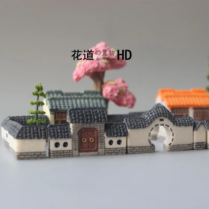 Мини-модель здания Цзяннанана настенная арка ретро-декоративные детали для