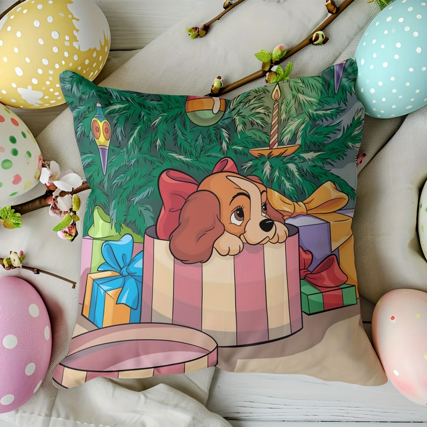 Наволочка MINISO Рождественский Симба