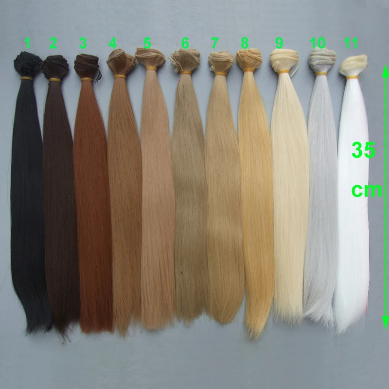 35cm Doll Hairs High Temperature Heat Resistant Straight Bjd Diy Doll Wigs