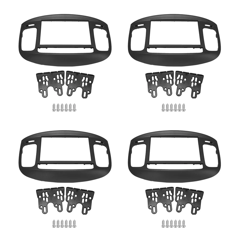 

4X 2Din Car Radio Fascia For HYUNDAI Accent 09-12 DVD Stereo Frame Plate Adapter Mounting Dash Installation Bezel Trim