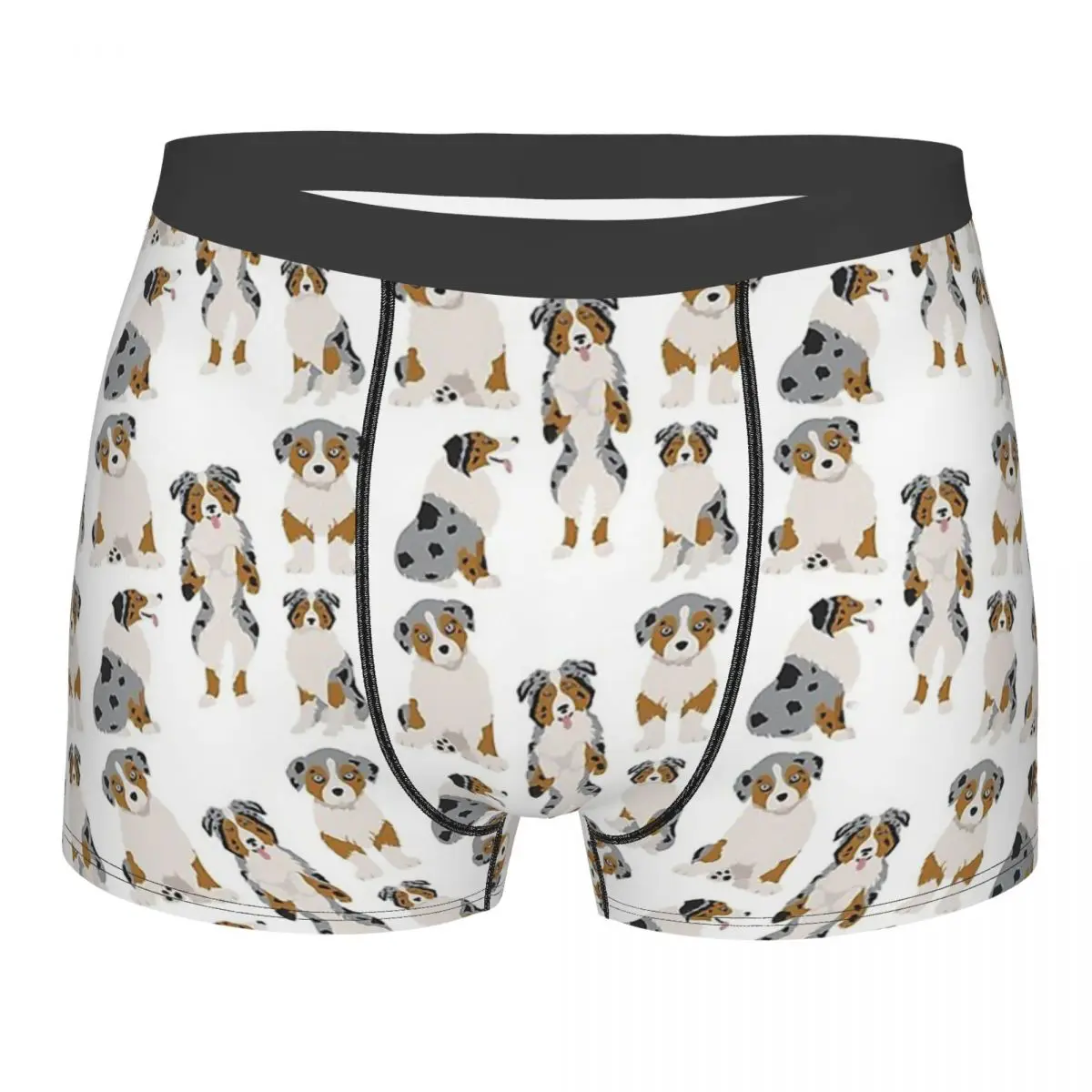 

Australian Shepherd Meme Dog Doge Australian Shepherd Watercolor Underpants Homme Panties Man Underwear Shorts Boxer Briefs