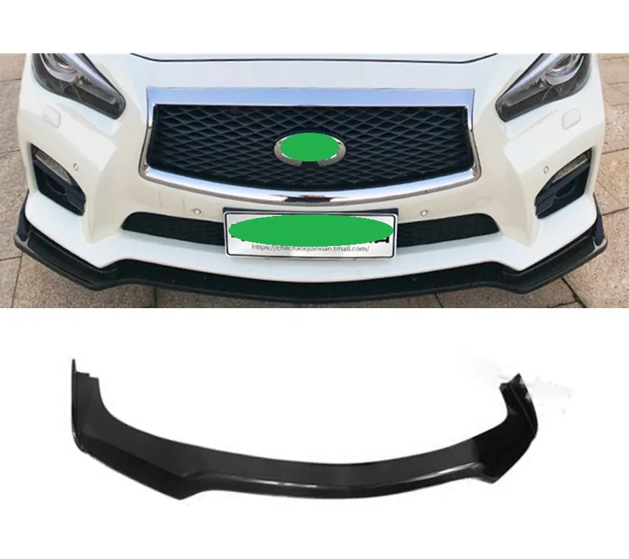 

Gloss Black Or Carbon Look Front Bumper Lip Body Kit Spoiler Splitter Sports Front Lip For Infiniti Q5L 2014-2017 2018-2021