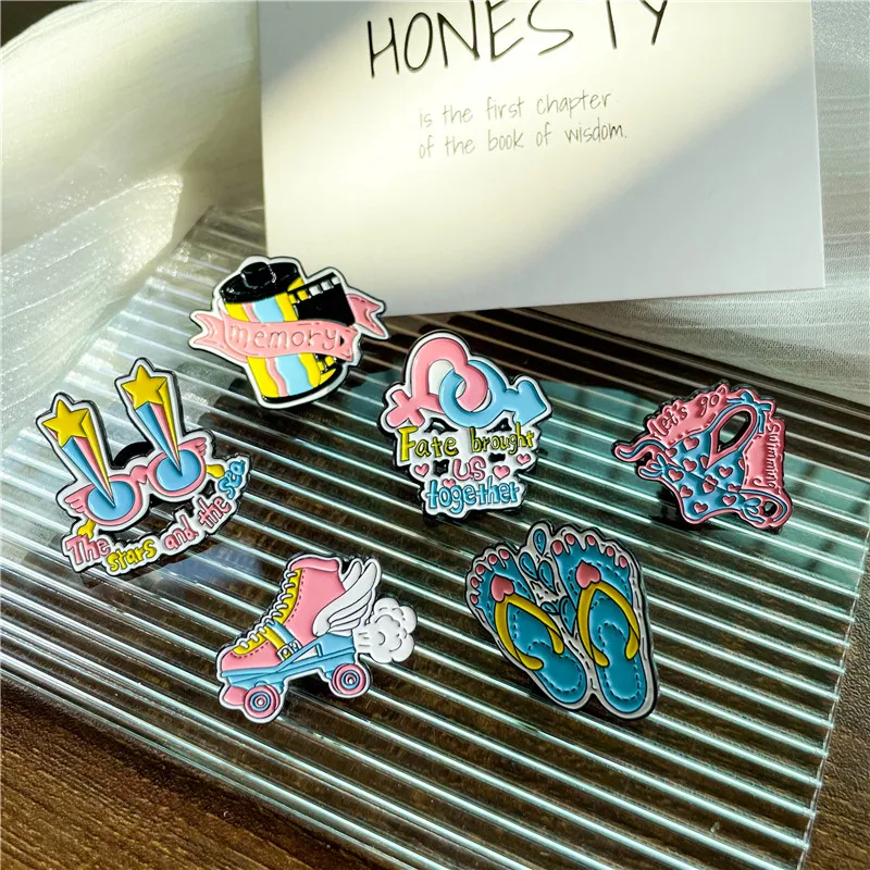 Красочная эмалированная брошь в виде звезды солнцезащитных очков милые крутые