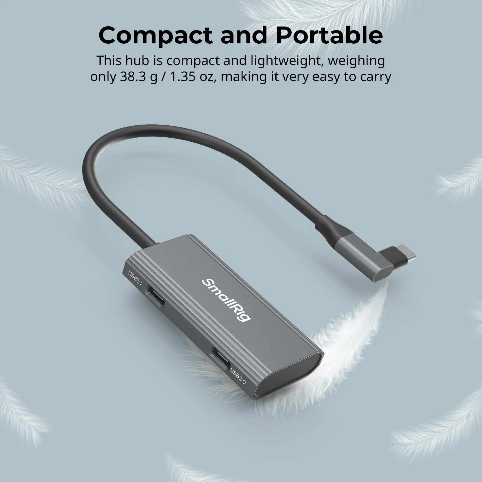 Фото Концентратор SmallRig USB-C 4-в-1 PD/USB-C 3.1/USB-C 2.0 с аудиоадаптером, для мобильной съемки видео ProRes на 4K 60 кадров в секунду -4598 №5