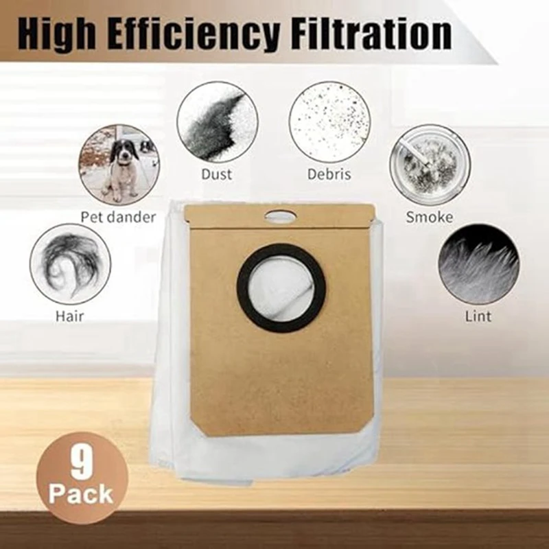 Мешки для пыли 24 шт. Conga Home Roidmi EVE CC/Conga 10000 8090 Ultra 9090 AI/Eufy L50 L60 SES/Everybot Q5/Haier H9 +