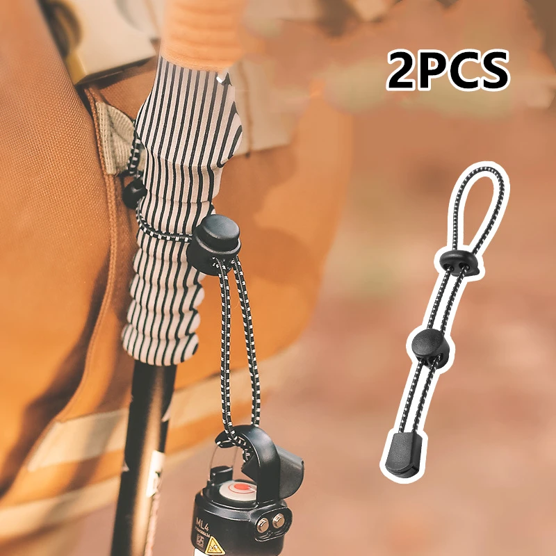 

2pcs Backpack Walking Stick Holder Trekking Hiking Pole Fixing Tie Cord Rope Outdoor Sports Small Tools For Camping Mountain