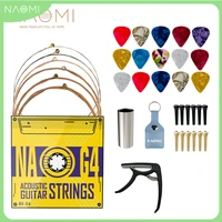 naomi phosphor bronze coating steel guitar string kit steel guitar slider guitarra parts capo plastic pins 3 in 1 restring tool