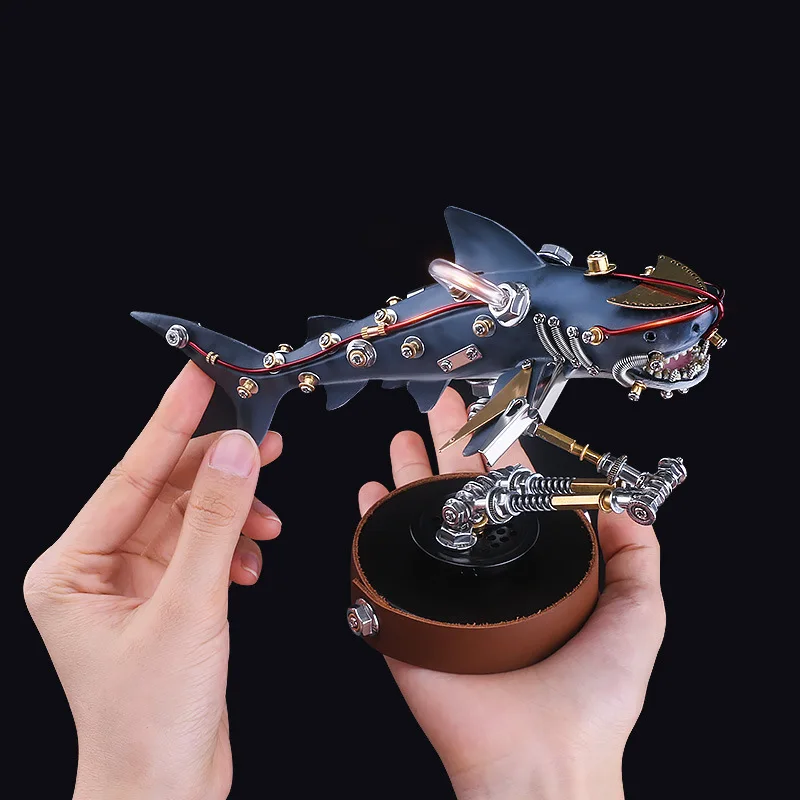 Фото Механический мутантный динозавр 3D металлический пазл насекомое Акула Скорпион сборка модель наборы рукоделие подарок головоломки игрушки №2