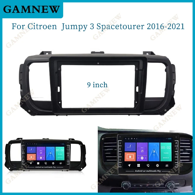 

Car Android Dashboard Accessories Dvd Frame Fascia Panel For 2016-2021 Citroen Jumpy Spacetourer 9Inch
