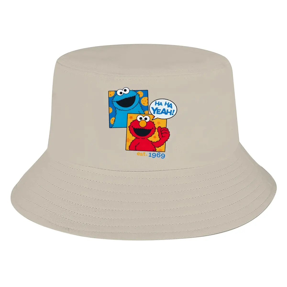 

Sesame Street Bucket Hat Cookie Monster Elmo Men's Women's Fisherman Cap Hip Hop Beach Sun Fishing Hats