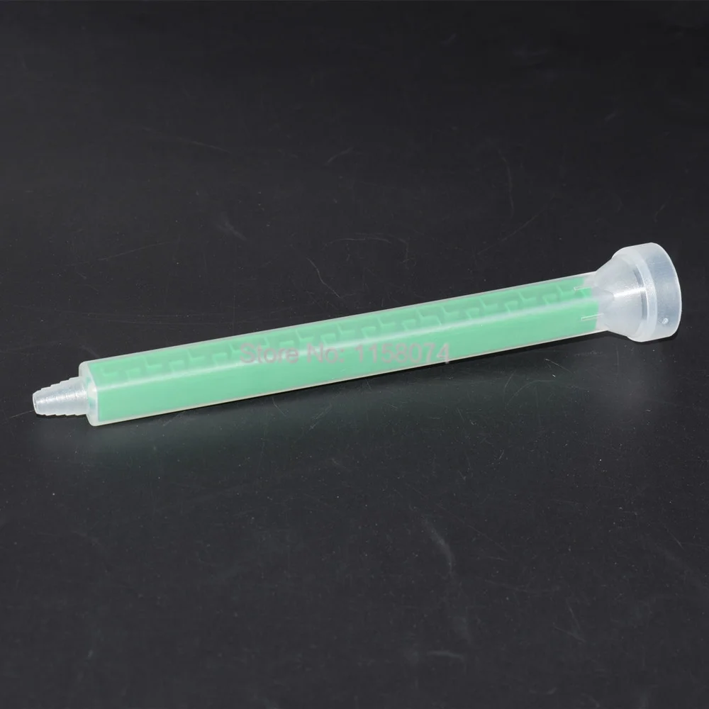 

100pcs Epoxy Mixing Nozzle 130.14mm Long Static Mixer 24 Elements Works with 1:1 2:1 200ml/400ml/600ml Tube Syringe Cartridges