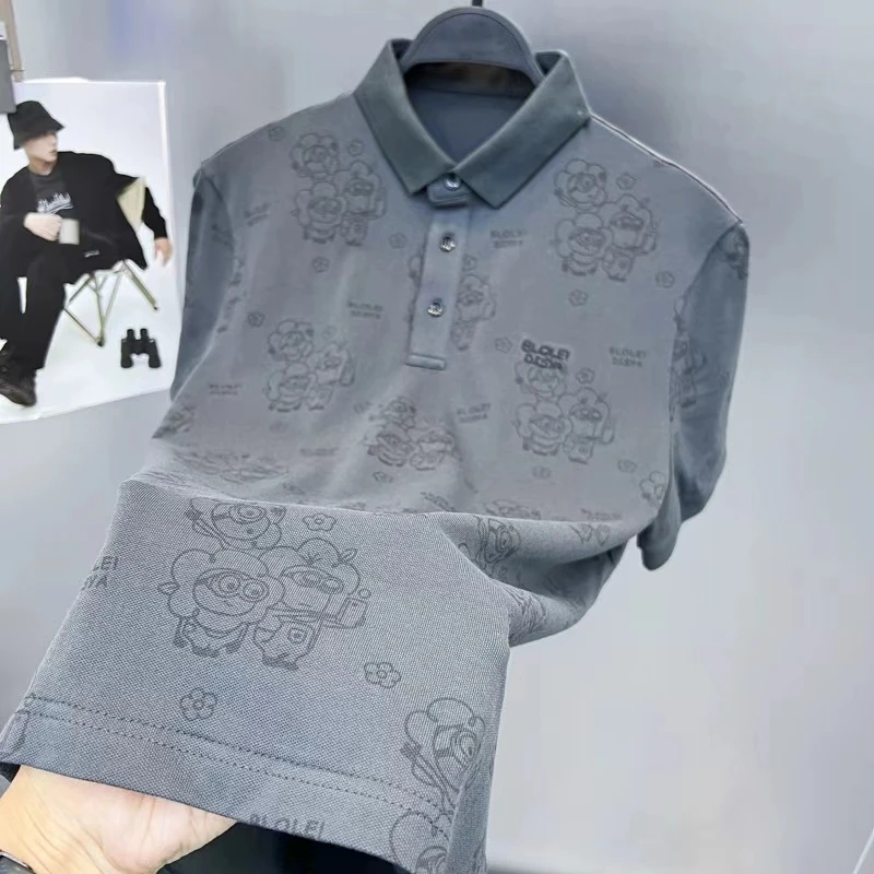 2c29 Мужская одежда с птицами новинка 2024 летняя мужская мода жаккардовая вышивка