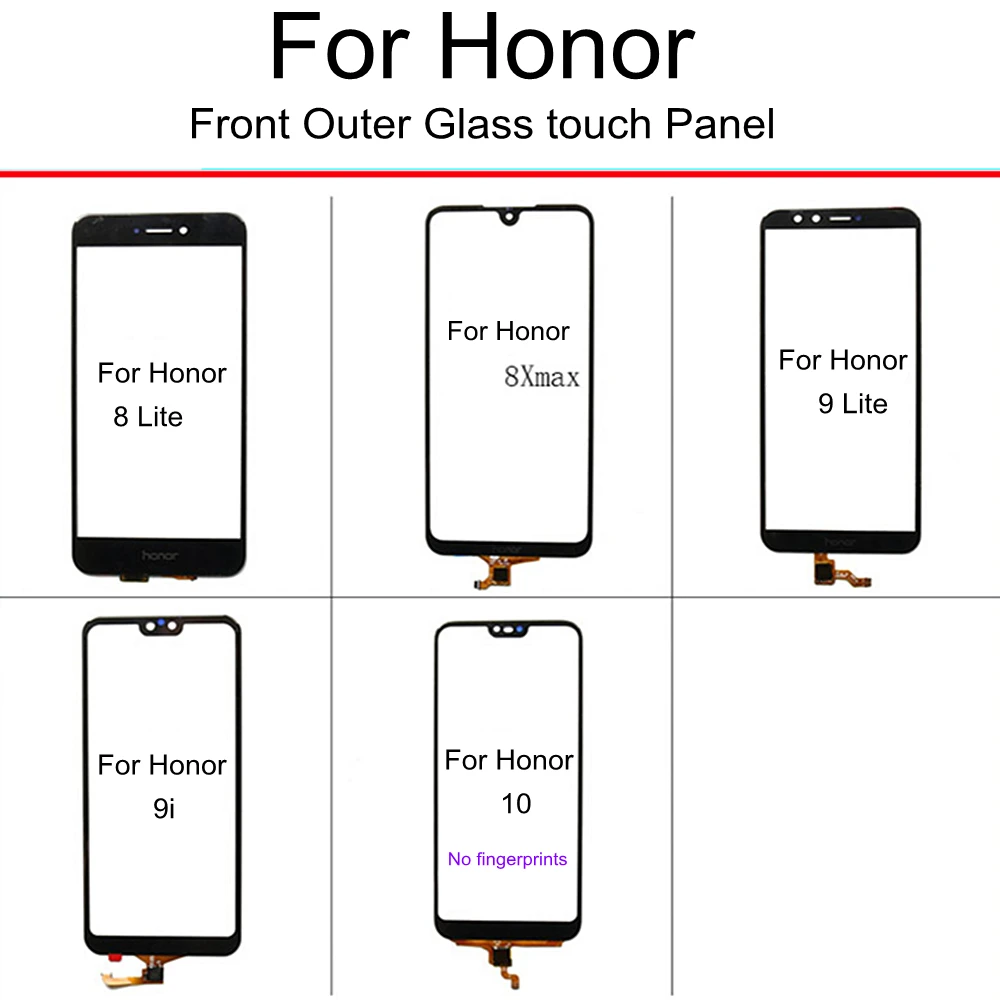 Стеклянная сенсорная панель для Huawei Honor 8 9 9i 10 lite 8X max передняя внешняя запасная
