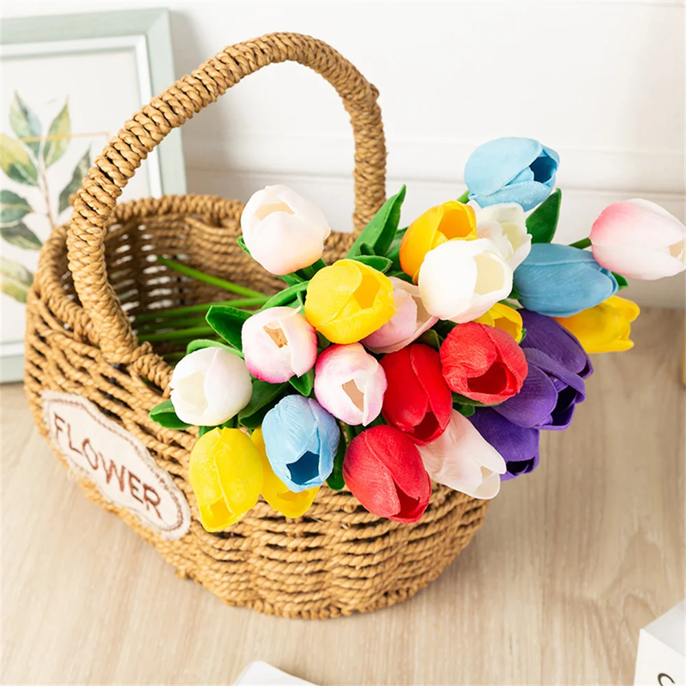 

1PC Artificial Flower Artificial Tulip Flower Fake Tulip Flower Real Touch Bouquet Wedding Engagement Decoration Garden Ornament