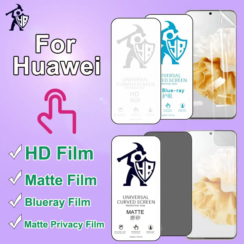 

HD Hydrogel Film For HUAWEI Nova 8 9 P60 P50 P40 Full Cover Screen Protector For HUAWEI Mate 50 40 30 Pro Plus Matte Protective