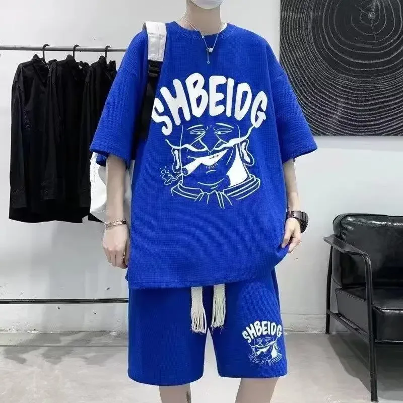 Летний спортивный костюм для школьников средней школы футболка с короткими