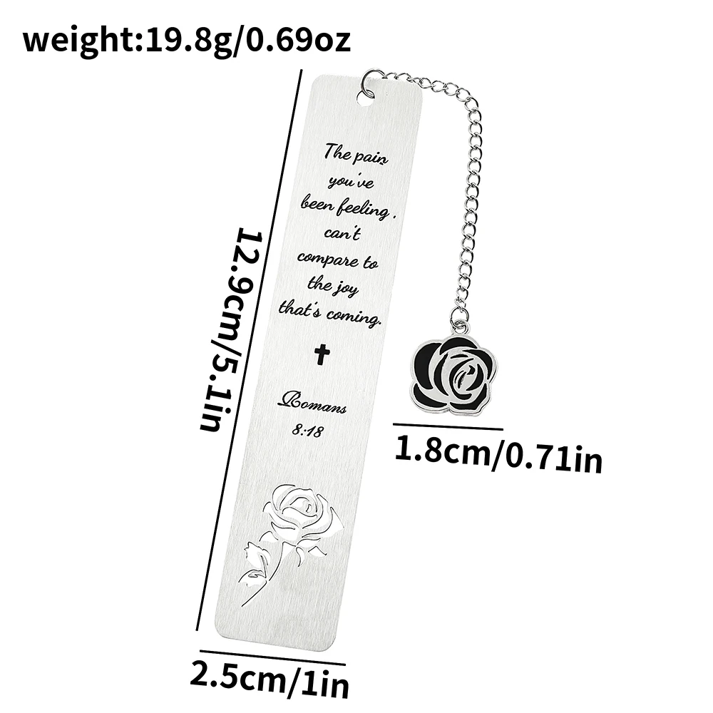 Закладка из нержавеющей стали Flower Love с подвесной закладкой подарок для чтения на