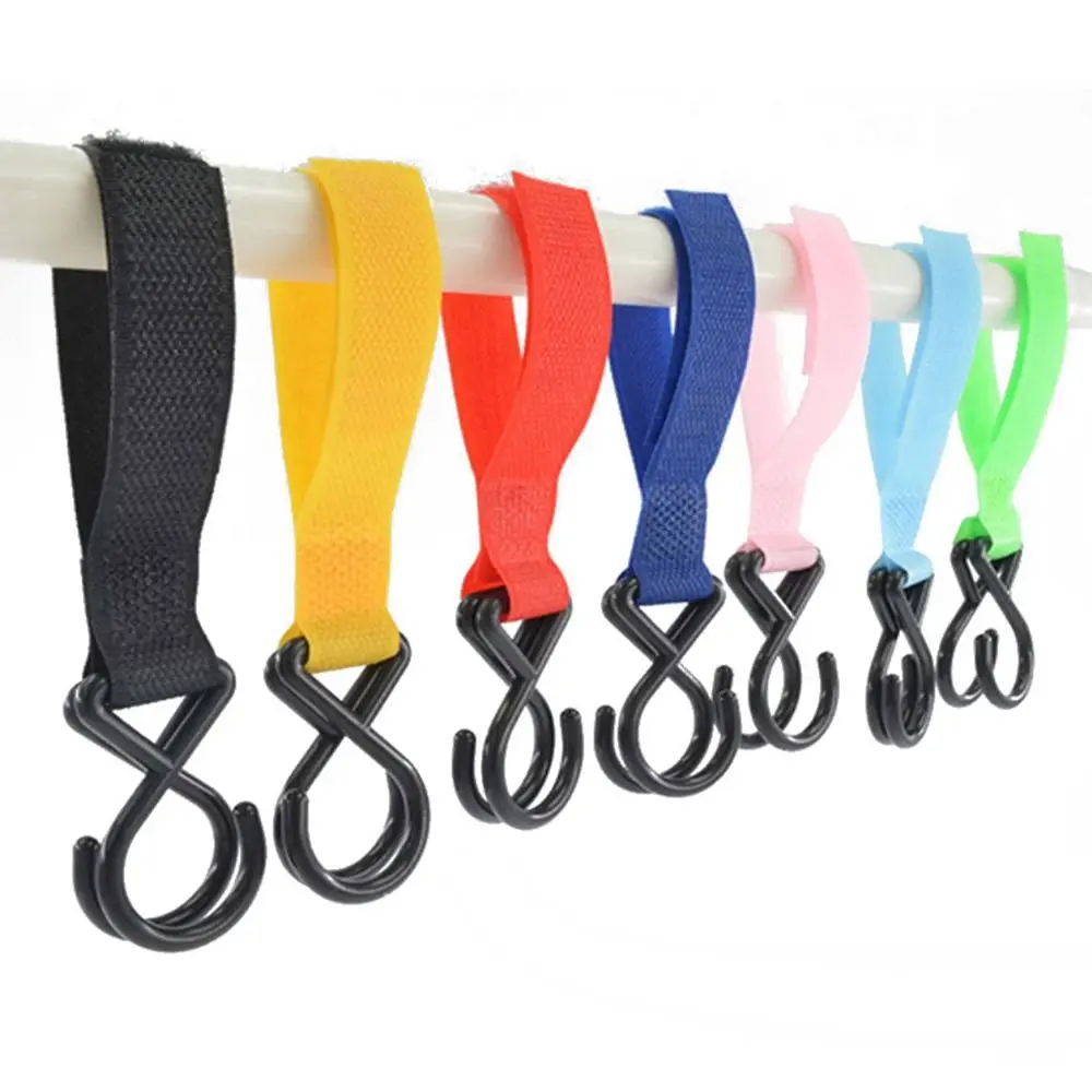 

10PCS New Sturdy Multi-function Nylon Stroller Pram Bag Hook Baby Stroller Hooks Shopping Bag Clip Storage Bag Hook