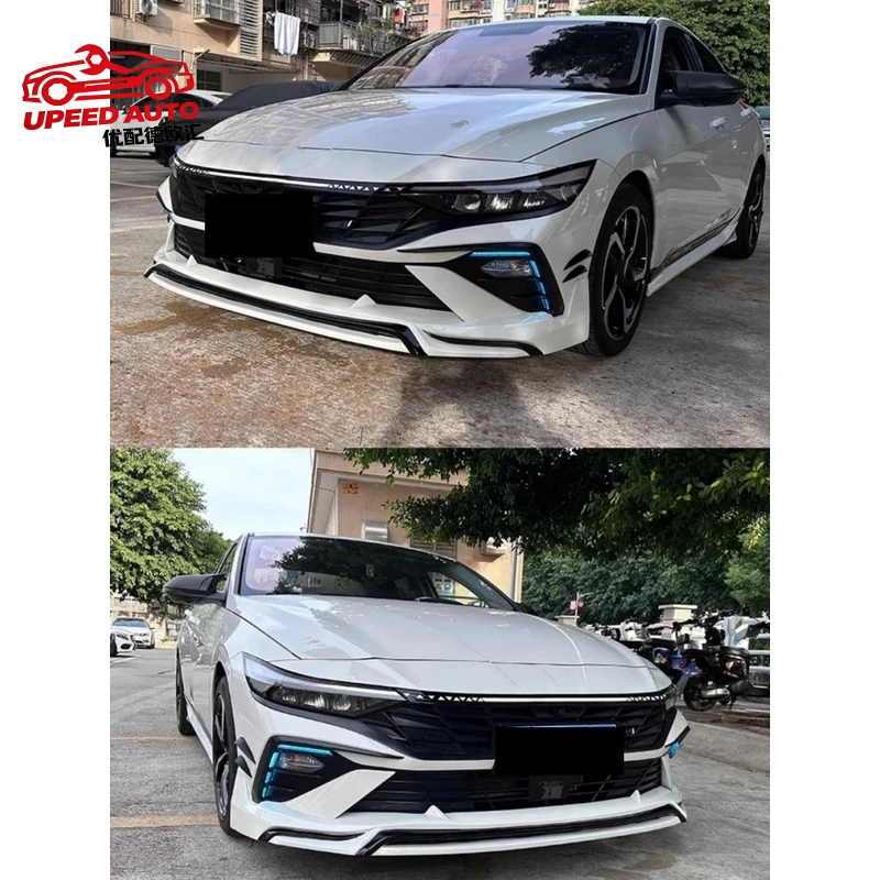 Фото Комплект обвеса для Hyundai Elantra 7.5 (2023-2025): передний сплиттер, задний диффузор с боковыми накладками, модифицированный спойлер №2
