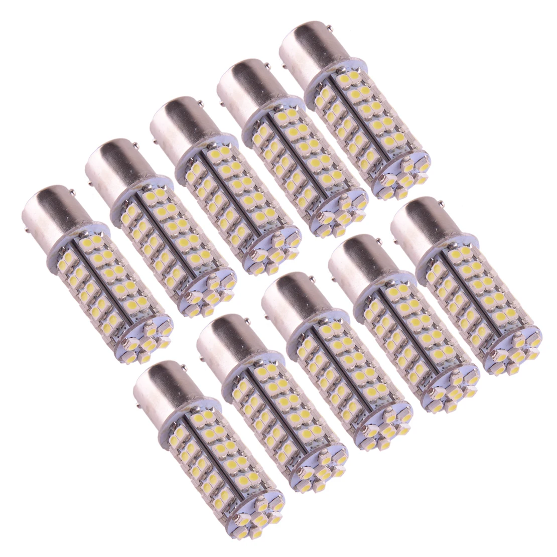 

NEW 10Pcs Cool White 1156 1141 1003 1073 1159 SMD LED Interior Brake Stop Light Bulb For RV Camper Trailer Motorcycle 3528 Chip