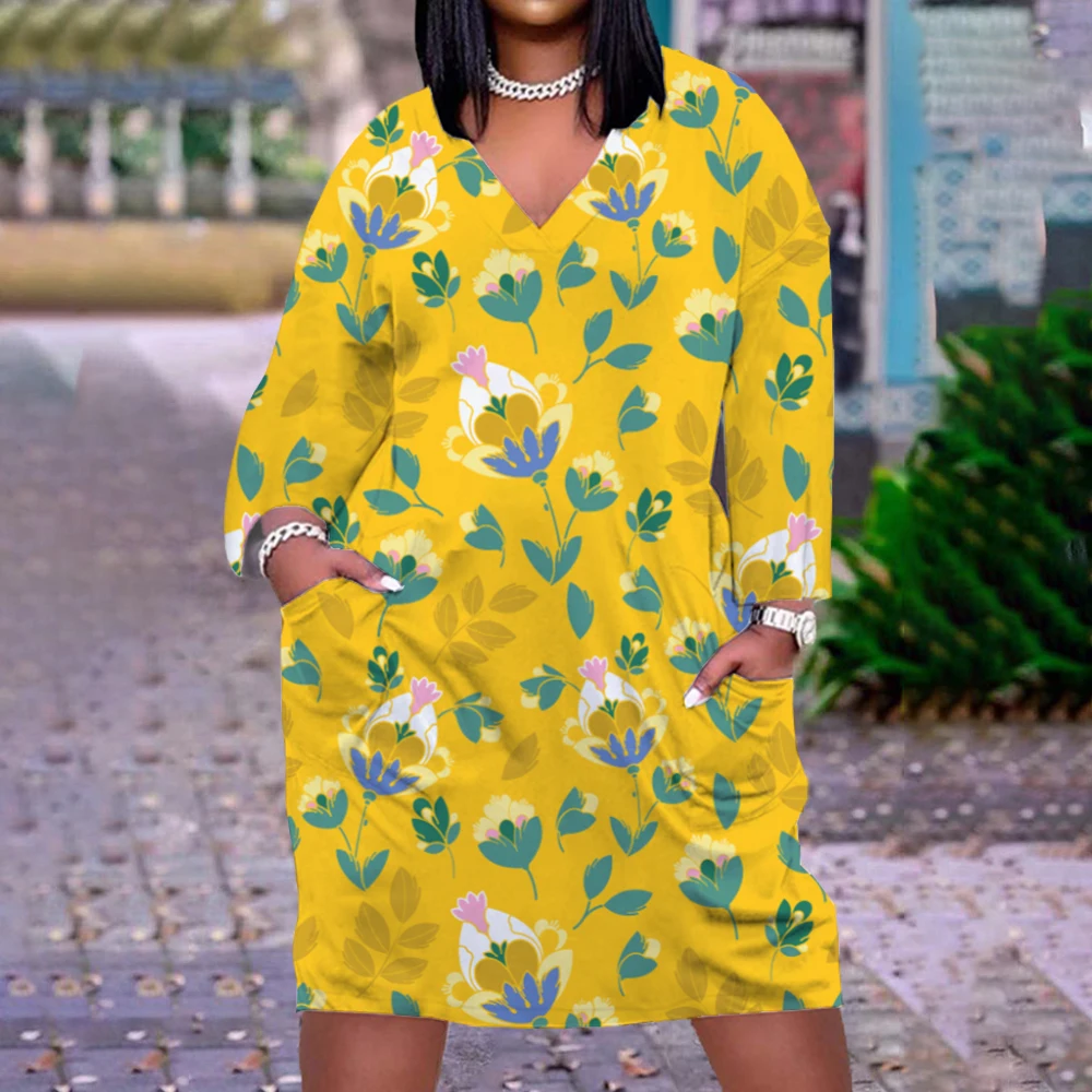 

Женское вечернее платье миди с V-образным вырезом и длинным рукавом