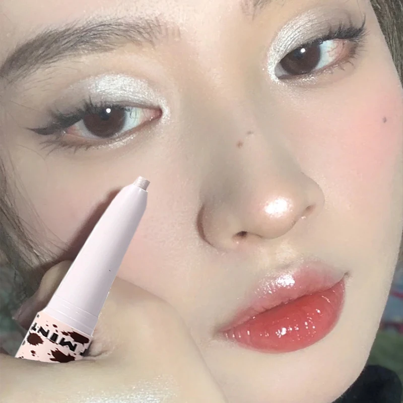 

Matte White Lying Silkworm Highlighter Pen Eyes Corner Brightening Pearl High-gloss Eyeliner Waterproof Glitter Eyeshadow Stick