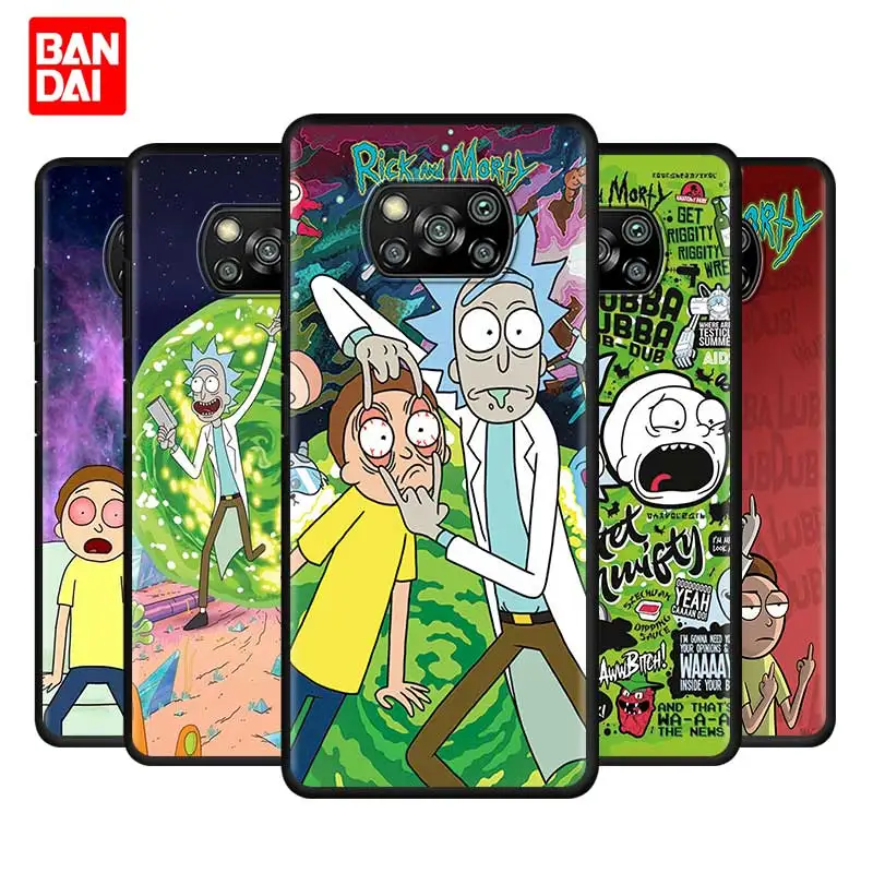 

Cartoon Ricks Mortys Case for Xiaomi Poco X3 NFC F3 M3 Lite Ultra Redmi Note 10s 11 9t 10t K40 Pro Plus Fashion Silicone Cover