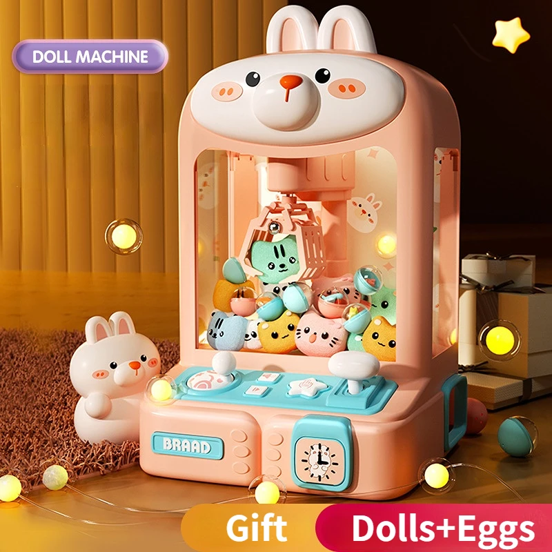 

Mini Claw Machine Toys for Children Automatic Coin Operated Play Game Arcade Machines Kids Doll Vending Machine Birthday Gifts