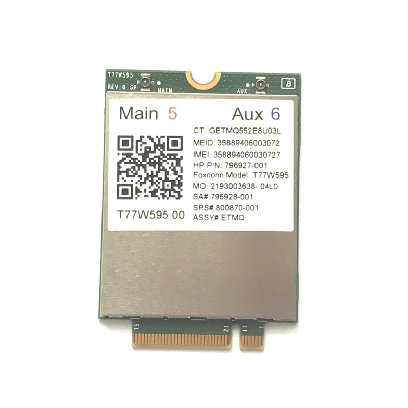 Модем Lt4120 X5 LTE T77W595 796928-001 4G WWAN M.2 150 Мбит/с для HP Probook/EliteBook 820 840 850 745 G3 640 650 645 G2