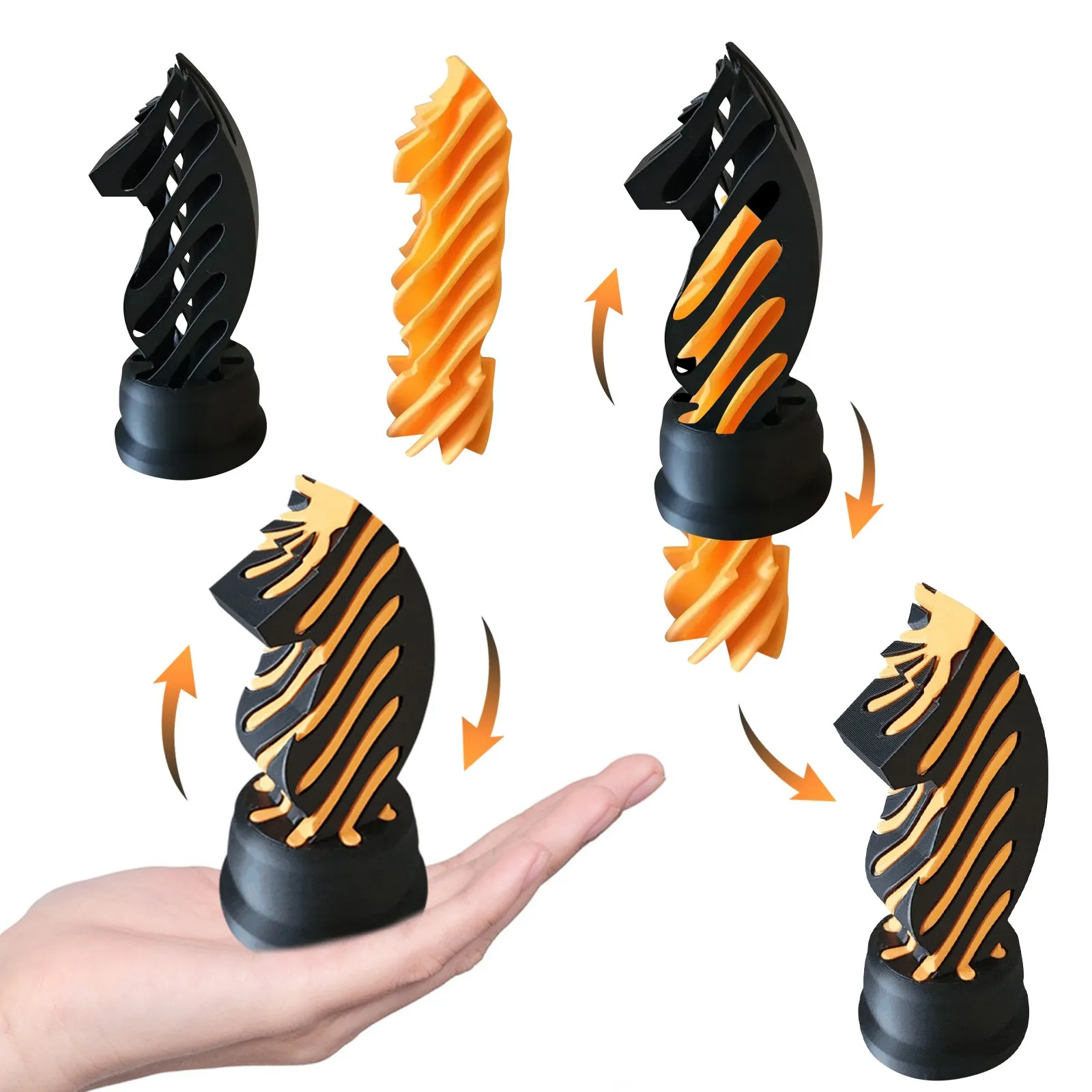 3D Печатные Спиральные Конусы Декомпрессионная Игрушка Иллюзорная Вихревая Нить