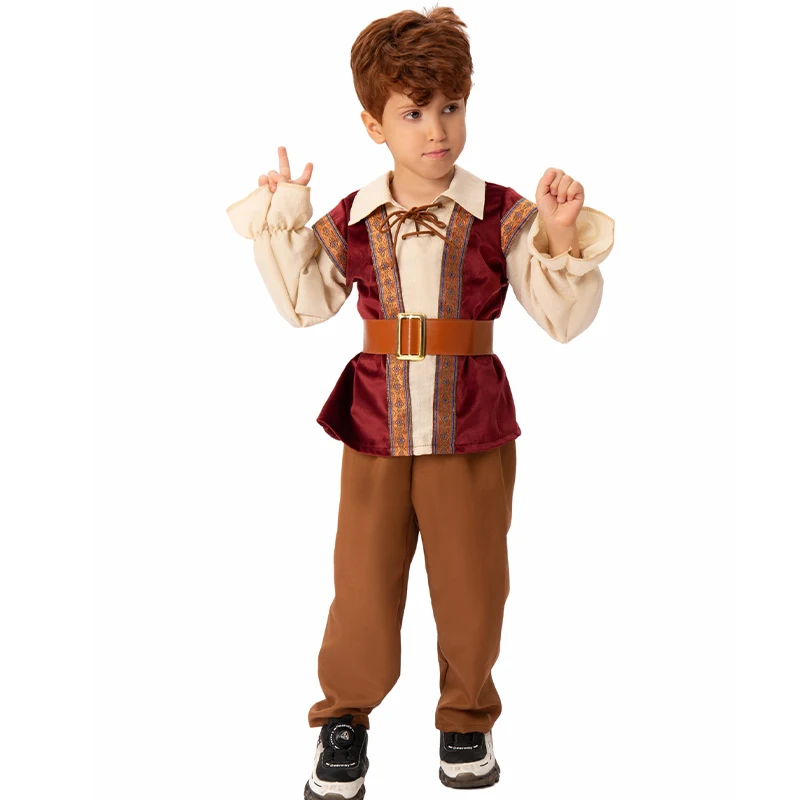 Новое поступление 2025 детское средневековое платье с изображением серы викингов