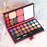 33 colors fashion wallet eyeshadow palette waterproof pigment shadows pearly matte glitter highlight brow powder full set makeup