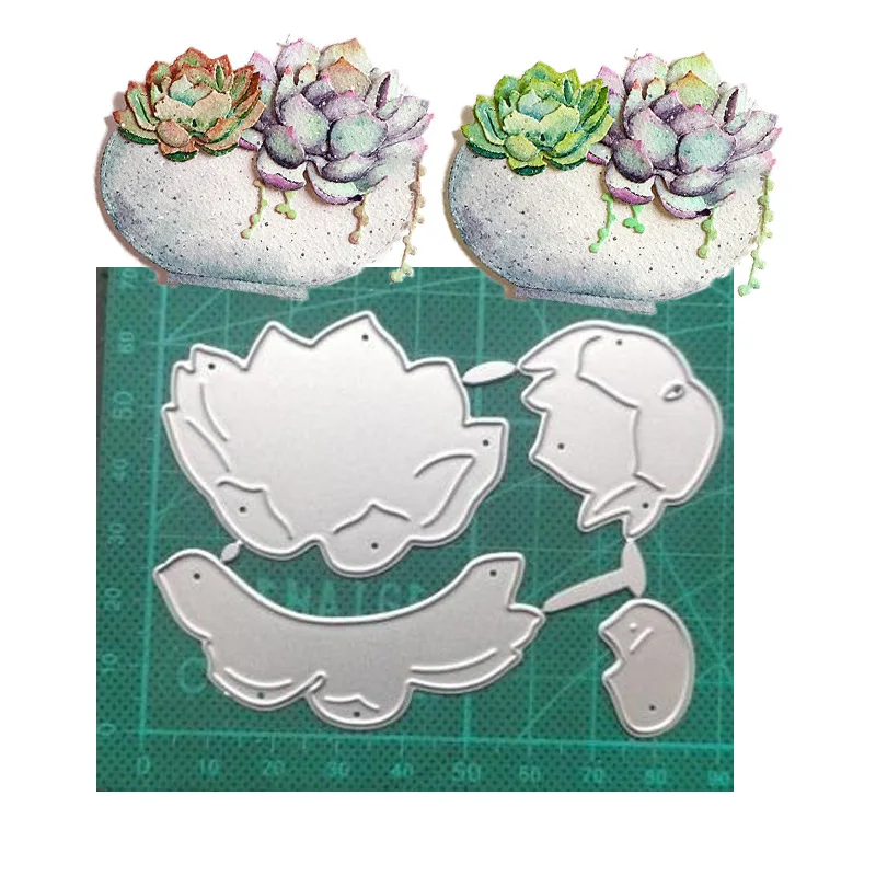 

New Arrival 2022 Succulent Plants Metal Cutting Dies Stencils Die Cut For DIY Scrapbooking Album Paper Card Embossing