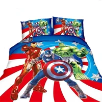 Disney Avengers Captain Car McQueen Bedding Sets Duvet Cover Single Twin Size for 1.0m 1.2m Bed Boy Birthday Gift Dropshipping