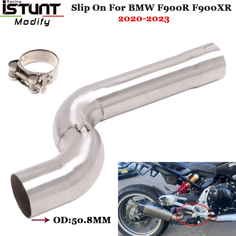 

Системы выхлопных газов мотоцикла изменить 51 мм Интерфейс Mid Link Pipe для BMW F900XR F900R 2020 2021 2022 2023 2024 слипоны